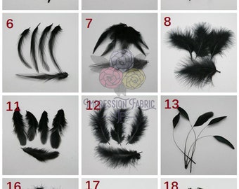 Halloween Black Feathers, 400Pcs Natural Craft Feathers Bulk in 4 Styles  for Halloween Christmas Easter Party DIY Decoration Accessories