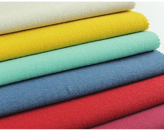 Double Faced 60% Wool Fabric, Solid Heavy Wool Blend Fabric, Woolen Coating Fabric By The Yard