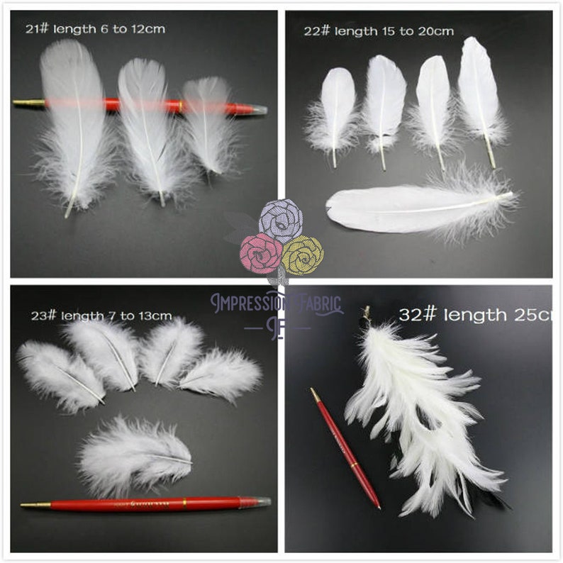 White Feathers Craft Feathers Natural Feathers Loose Etsy
