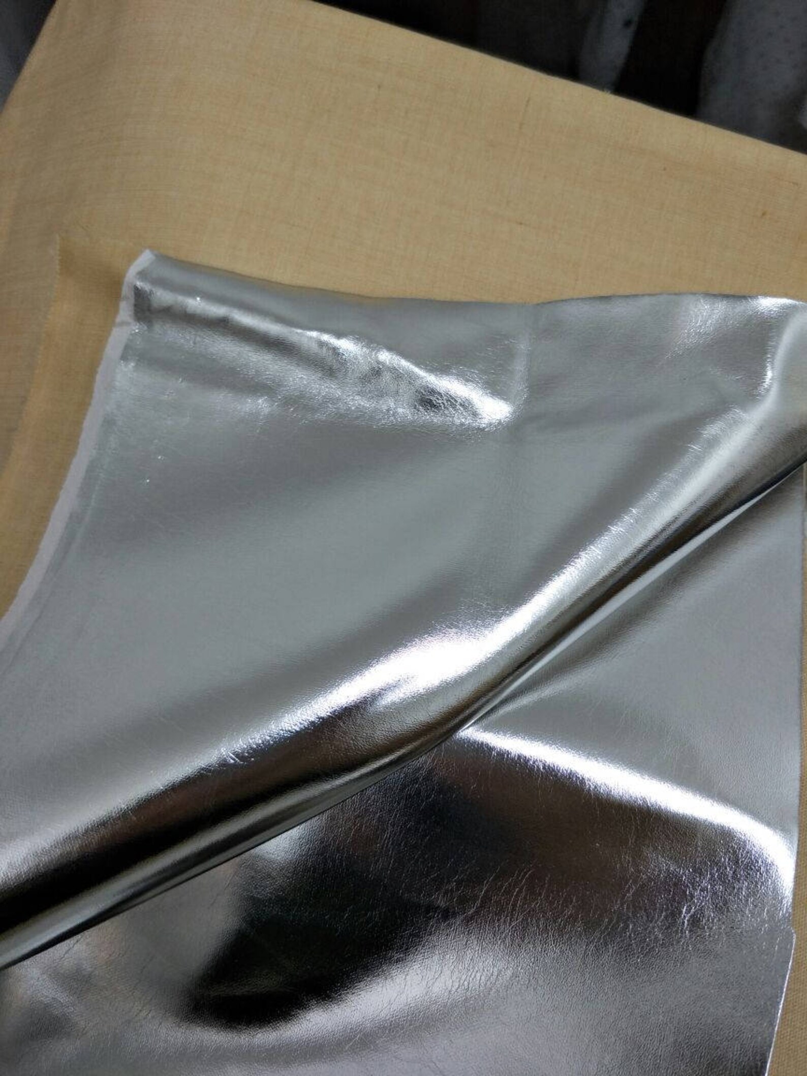 Metallic Faux Leather Fabric Glitter Leather Fabric by the Etsy