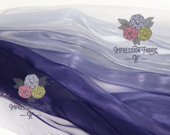 Purple Ombre Chiffon Fabric Lightweight Sheer Dress Fabric By The Yard - 58" Wide