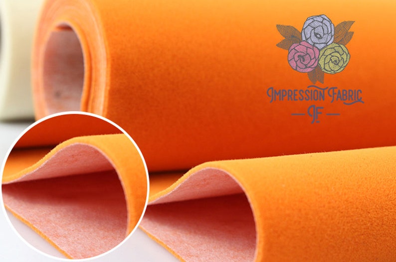 SelfAdhesive Flocked Fabric Solid Upholstery Fabric Vintage Etsy