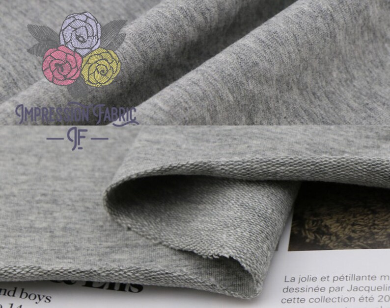 Heavy Cotton Knit Fabric Sweather Fabric Stretch Fabric Etsy