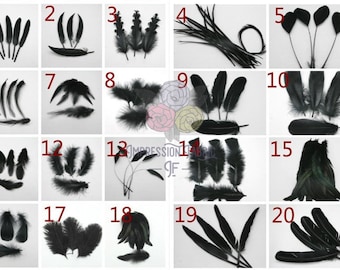 Black Feather, Craft Feathers, Natural Feathers, Real Feathers, Long Black Feathers, Loose Feathers, Wholesale Feathers