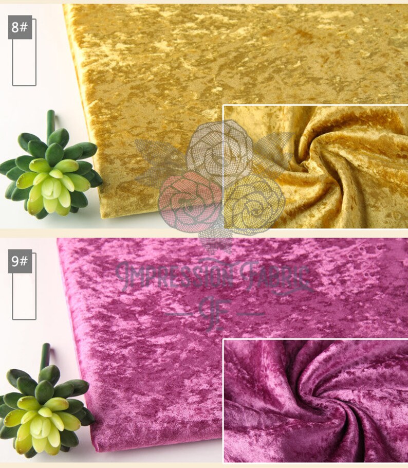 Crushed Velvet fabric Panne Velour Fabric Polyester Velvet Etsy