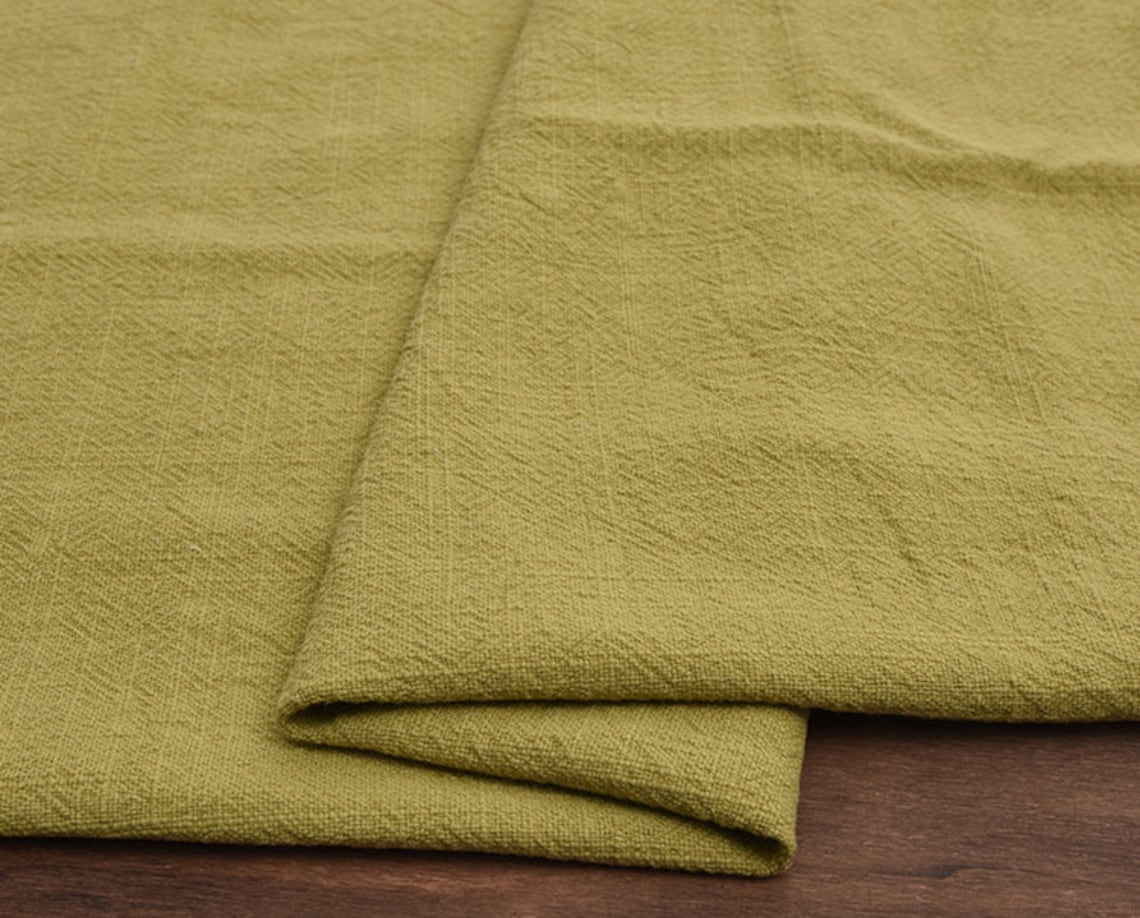 Heavy Natural Linen Cotton Fabric Cotton Linen Blend By The Etsy