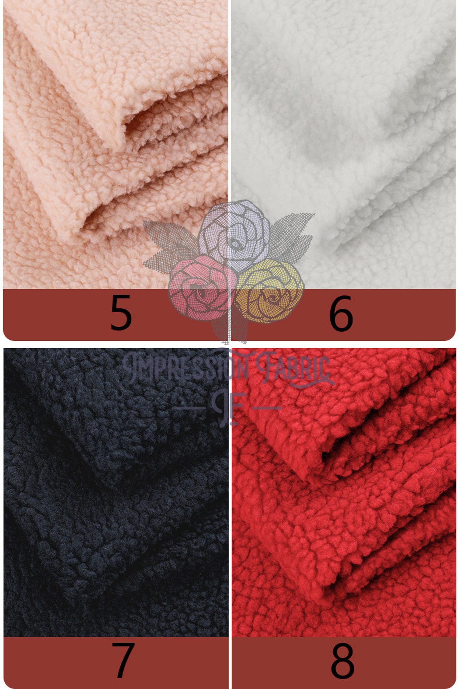 Sherpa Fabric Soft Blanket Fabric Faux Lamb Fur by the Half Etsy