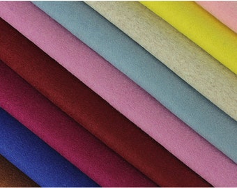 50% Wool fabric, One Side Woolen Fabric, Solid Heavy Wool Coating Blend Fabric, By The Yard