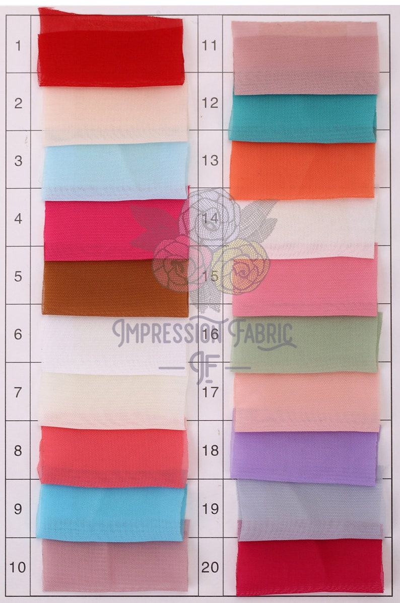 Chiffon Fabric Summer Fabric Sheer Fabric Soft Dress Etsy