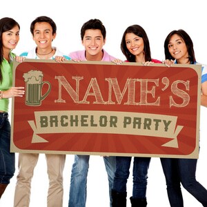 Bachelor Party Banner, Custom Banner, Personalized Banner, Bachelor Sign