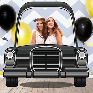 Car Photo Booth Frame: Vehicle Theme DIY Party Props