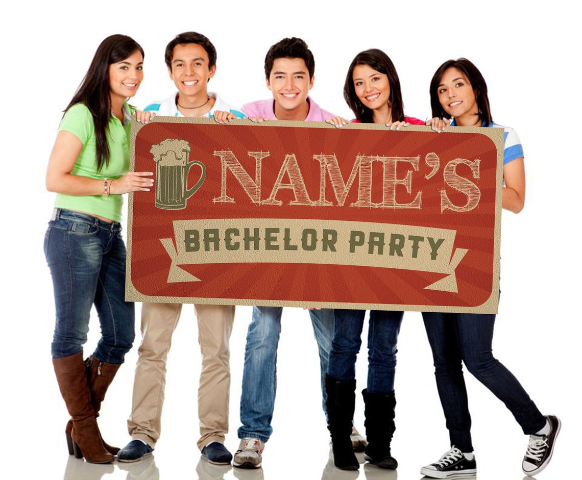Bachelor Party Banner Custom Banner Personalized Banner Etsy