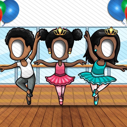 African American Ballet Dancers Hole in Face Party Selfie - Etsy