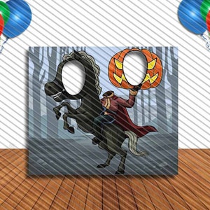 The Legend of Sleepy Hollow, Halloween Party Decoration, 36x42" Photo Standee, Face Hole Cutout, Face in Hole, Fun Party Selfie Photo Prop