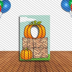 Pumpkin Patch Theme, 24x36" Photo Standee, Face Hole Cutout, Face in Hole, Fun Party Selfie Photo Prop