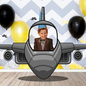 Jet Plane, Aeroplane, Vehicle Theme, DIY Photo Prop, Photo Booth Selfie Frame, Birthday Party DIY