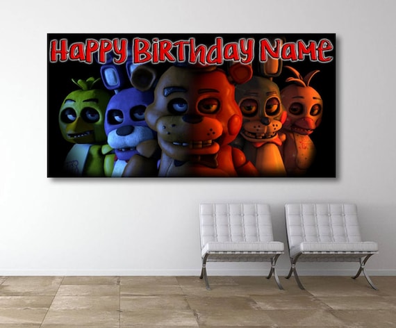 Birthday Five Nights at Freddy/'s Personalized Custom Poster Glossy Banner
