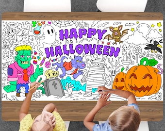 Halloween Giant Coloring Poster: Jumbo Coloring Page