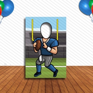 Football Player, Hole in Face, Party Selfie  Photo Prop, Sports Decoration