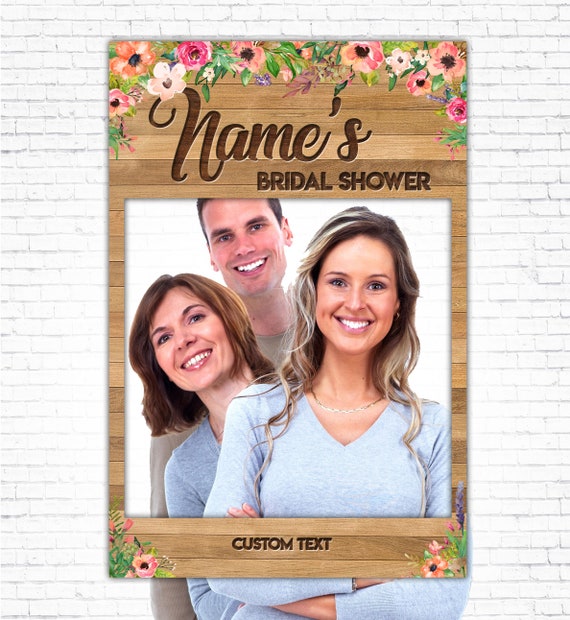 Bridal Shower Frame Diy Wedding Party Personalized Customized Photo Booth Selfie
