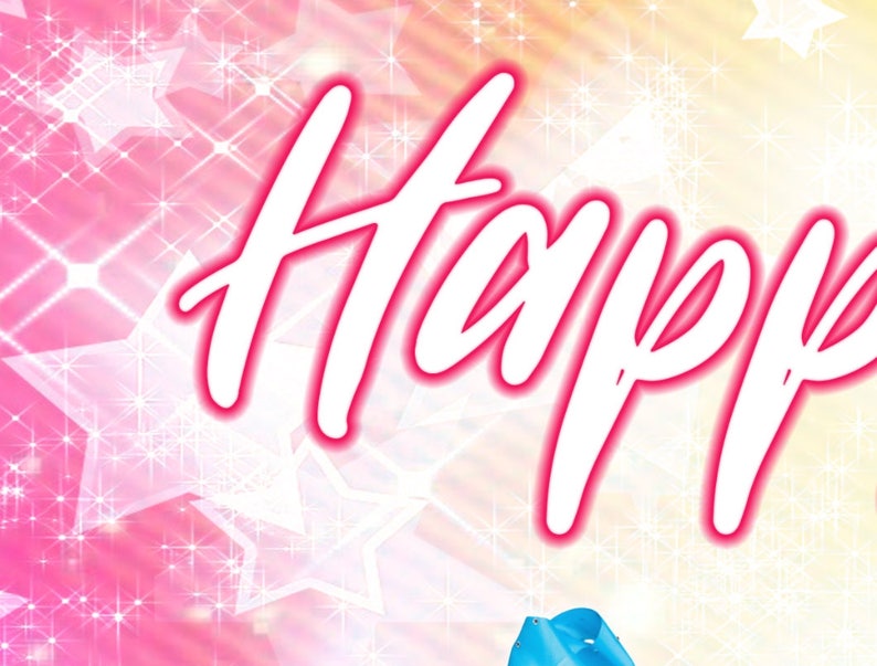 JoJo Siwa Happy Birthday Vinyl Banner Personalized Customized | Etsy