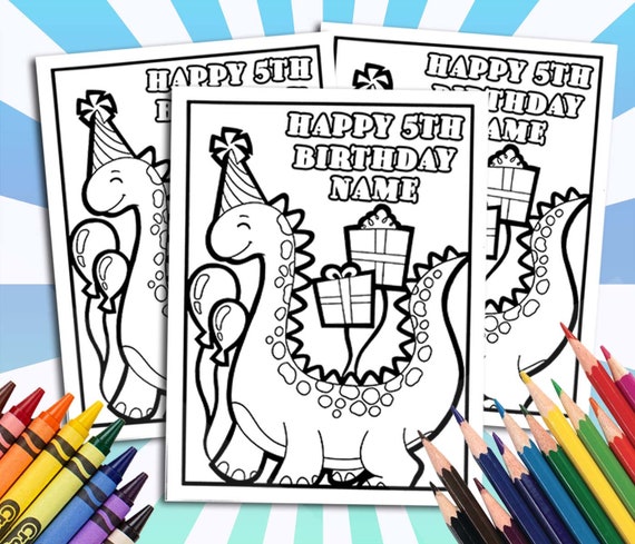 Free Dinosaur Birthday Coloring Pages