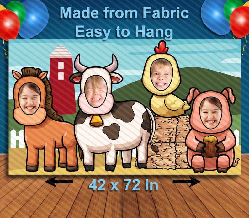 Animaux De La Ferme, Trou Dans Le Visage, Accessoire Photo Pour Selfies Festifs, Décoration Animalière - France