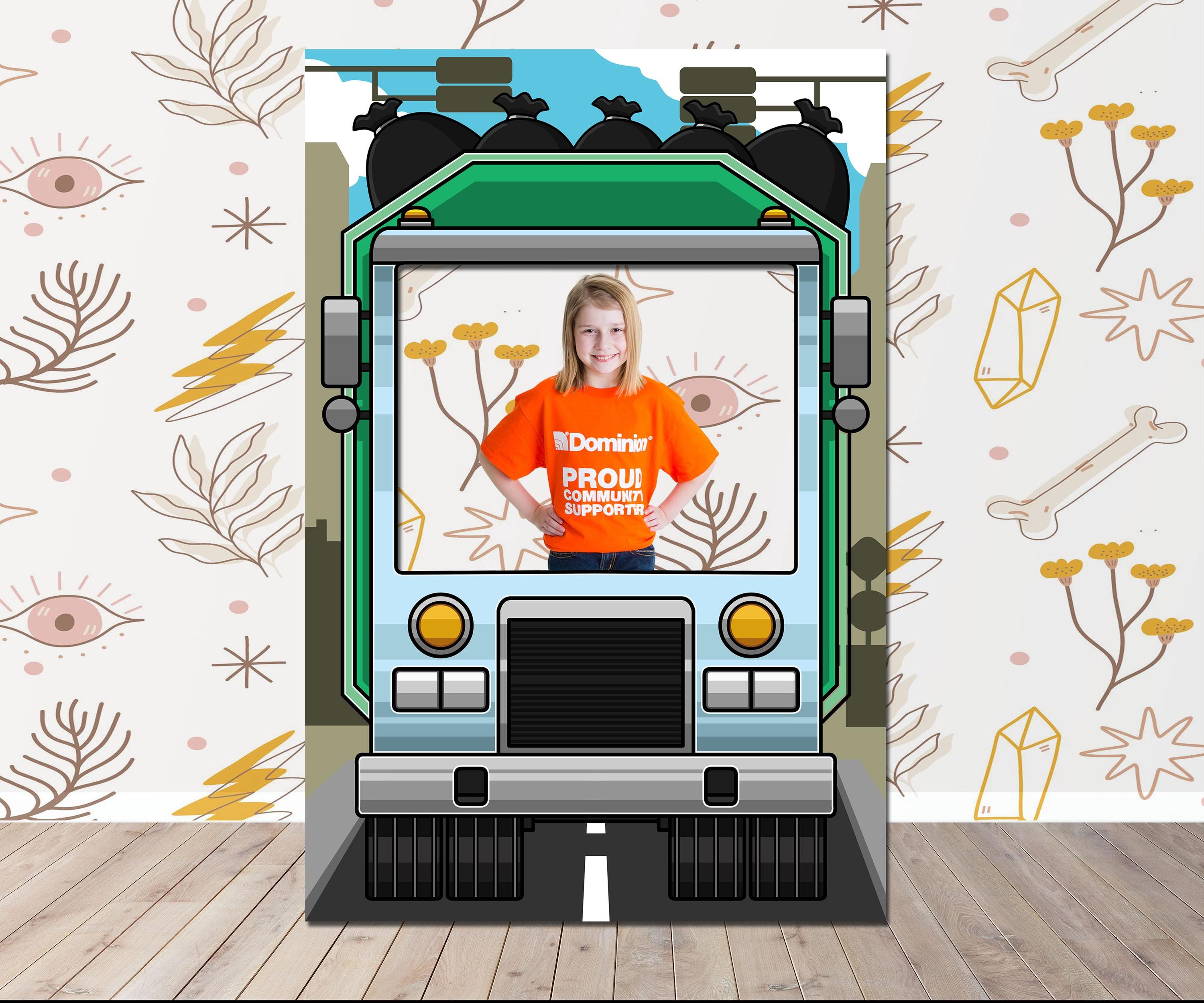 Trash Picture Frame Garbage Truck Photo Booth Frame: Vehicle Theme Party (DIY) - Etsy