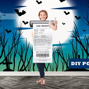 Cash Receipt Halloween Costume, Photo Prop, DIY Poster, Photo Booth ...