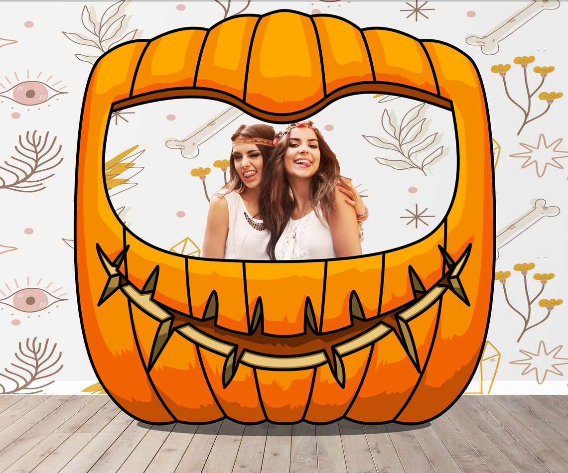 Jack O Lantern Photo Prop Halloween Party DIY Photo Booth - Etsy