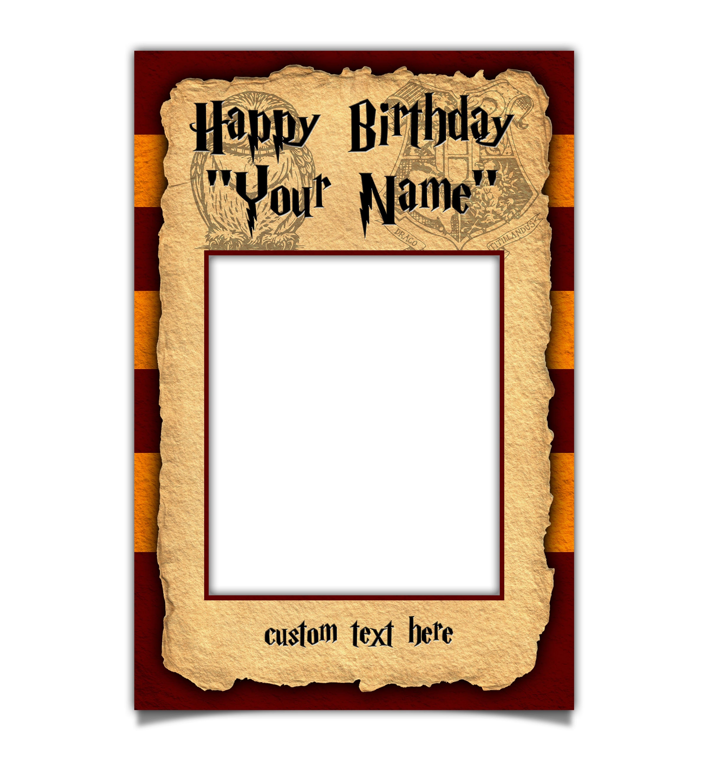Harry Potter Inspired Photo Frame DIY Wizard birthday Party Etsy