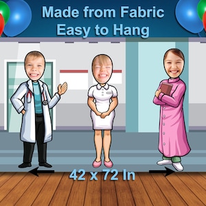 Medical Staff, Doctors, Nurses, Medical Theme Party, 42x72