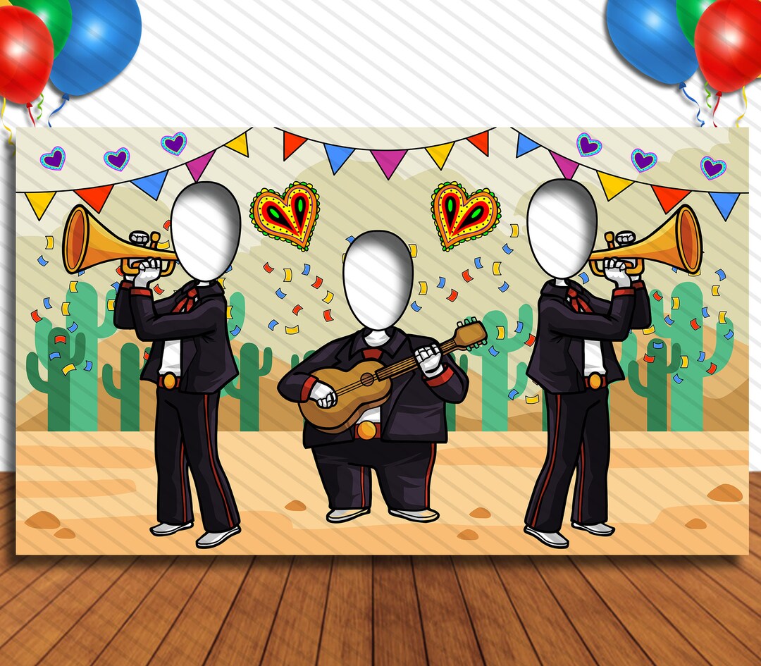 Mariachi Band, Mariachi Festival Theme, 42x72" Photo Standee, Face Hole ...