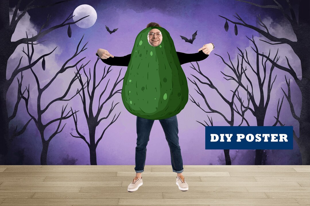 Avocado Back Halloween Costume Photo Prop DIY Poster - Etsy