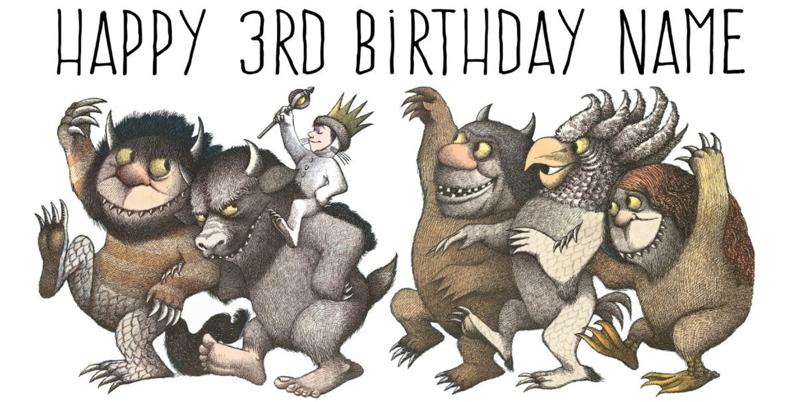 Where the Wild Things Are Birthday Personalized Custom Vinyl | Etsy