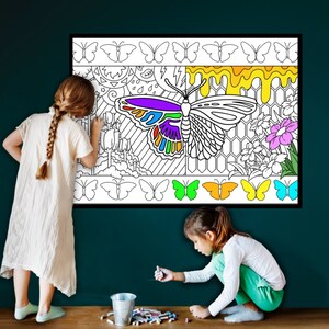 Large Butterfly Coloring Page, Butterfly Coloring Sheet, Jumbo Coloring ...