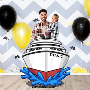 Titanic Theme, Vehicle Theme, Personalized, DIY Photo Prop, Photo Booth Selfie Frame, Birthday Party