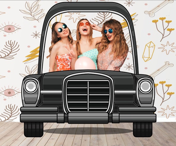Voiture bleue, thème véhicule, accessoires photomaton bricolage, non personnalis