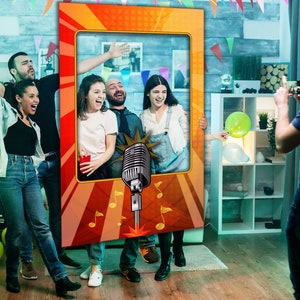 Karaoke Party Photo Booth Frame: Music Theme Selfie Prop (DIY)