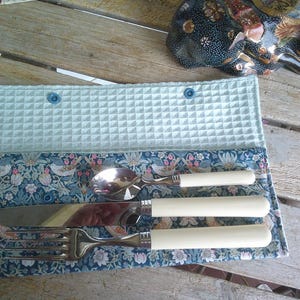 étui en tissu 'LIBERTY'  pour couverts coton