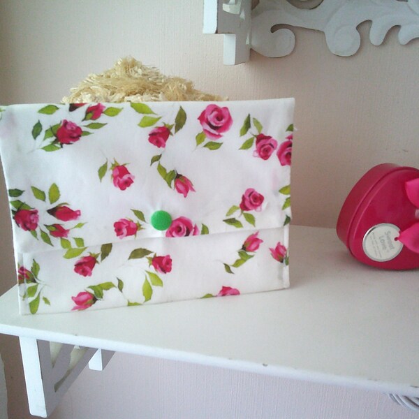 pochette de rangement sac a main 'shabby' petites roses