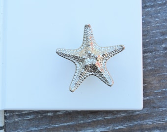 Starfish Kitchen Knobs, Starfish Drawer Knob, Starfish Cabinet Knobs, Handmade, in Fine Pewter, by William Sturt