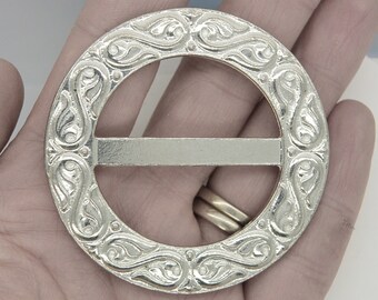 Handmade Celtic Scarf Ring In Fine Pewter – Scottish Twisted Style By William Sturt - View #2