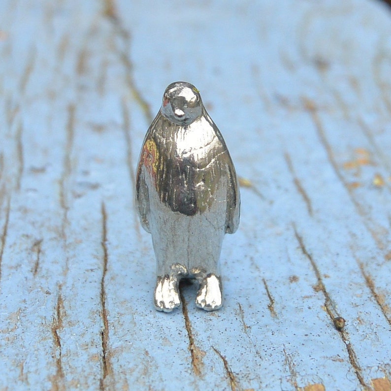 Tiny Penguin Figurine Penguin Gift Handmade in Fine Pewter Etsy
