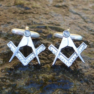 Masonic Cufflinks, Gifts For Masons, Handmade, in Fine Pewter, by William Sturt