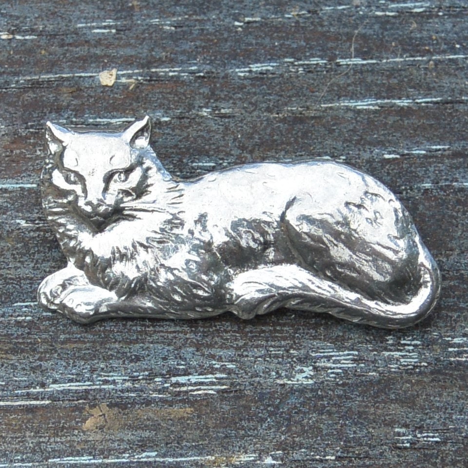 William Sturt Handcast Fine Pewter Strolling Cat Brooch - Lead-Free, Approx. 5 Cm, Presentation Box