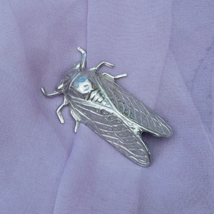 Cicada Brooch, French Provence Brooch, Cicada Jewellery, Handmade Jewelry in Fine Pewter by William Sturt