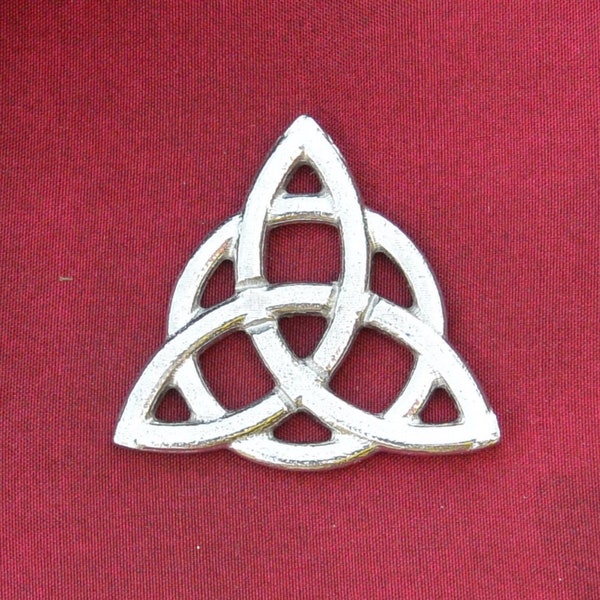 Trinity Knot Brooch, Triquetra Brooch, Celtic Gift, Handmade, in Fine Pewter, by William Sturt
