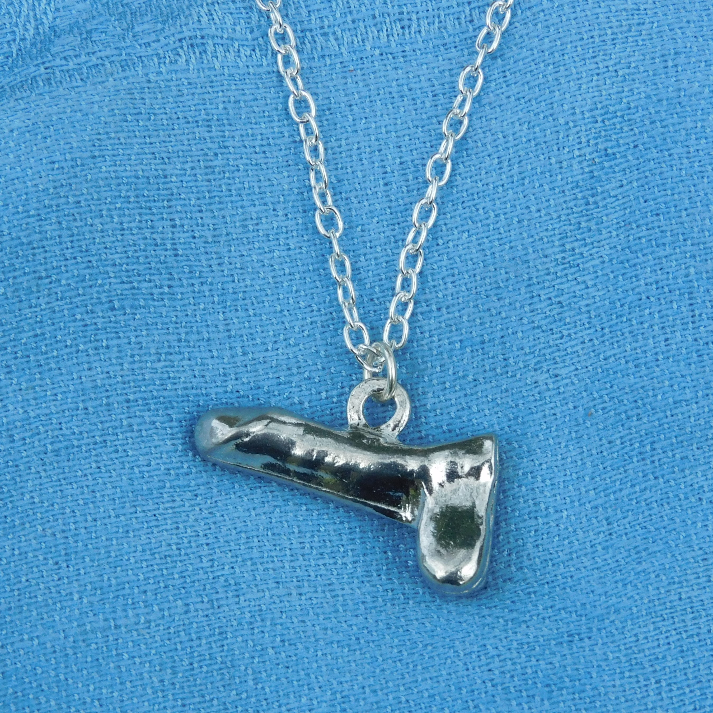 Penis Chained Pendant, Knotted Cord, BDSM Accessories, Sub Pendant