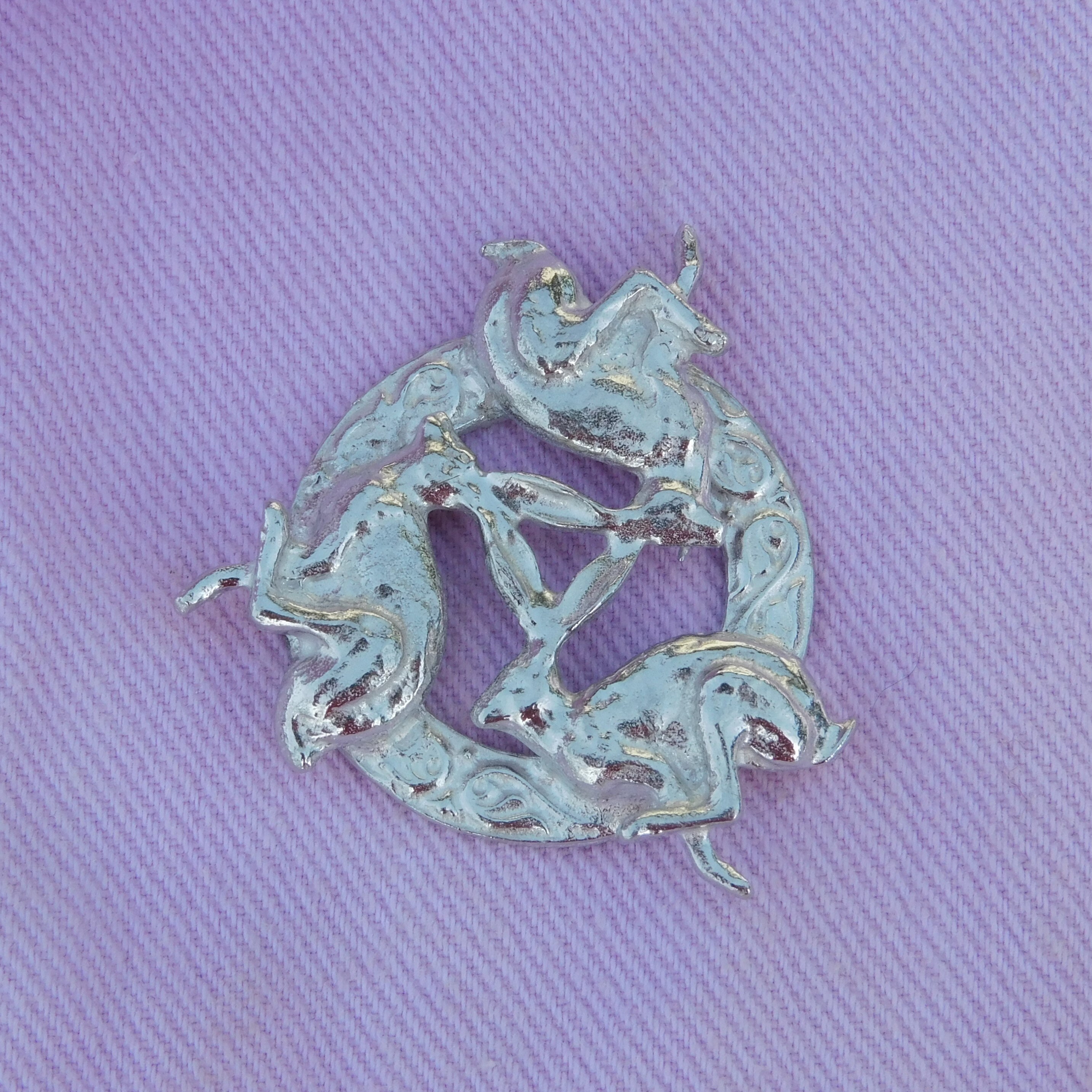 Fine Pewter Theatre Masks Brooch - Handmade By William Sturt, Lead-Free, Great Gift For Actors & Theater Lovers - View #2